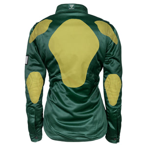 Ultra Protective Shirt for Women - Dark Green Solid with Pads