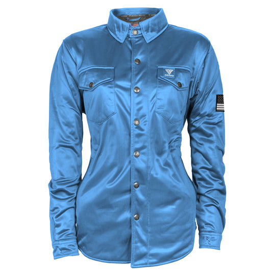 Ultra Protective Shirt for Women - Sky Blue Solid with Pads
