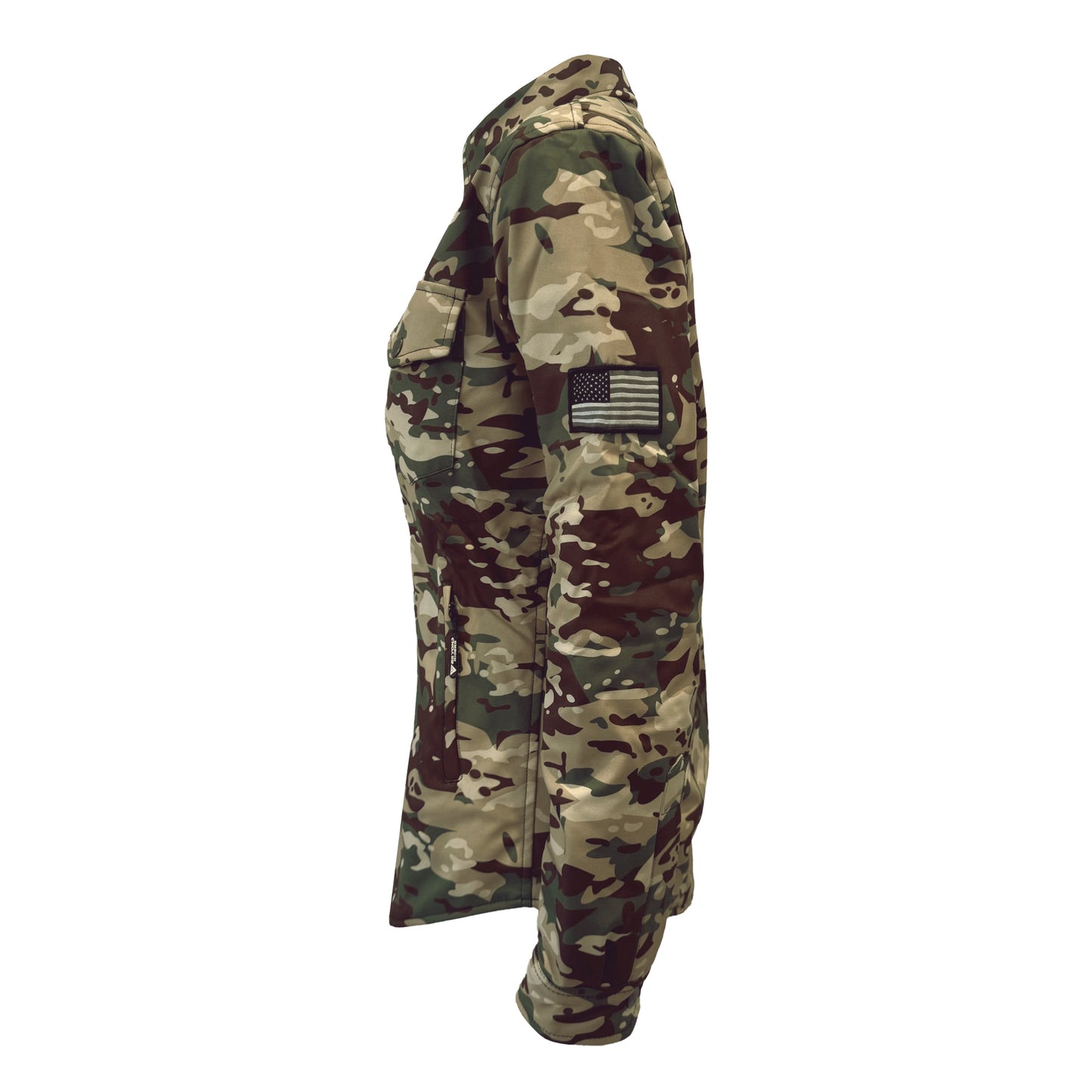 Protective SoftShell Winter Jacket for Women Camouflage Delta Four with Pads