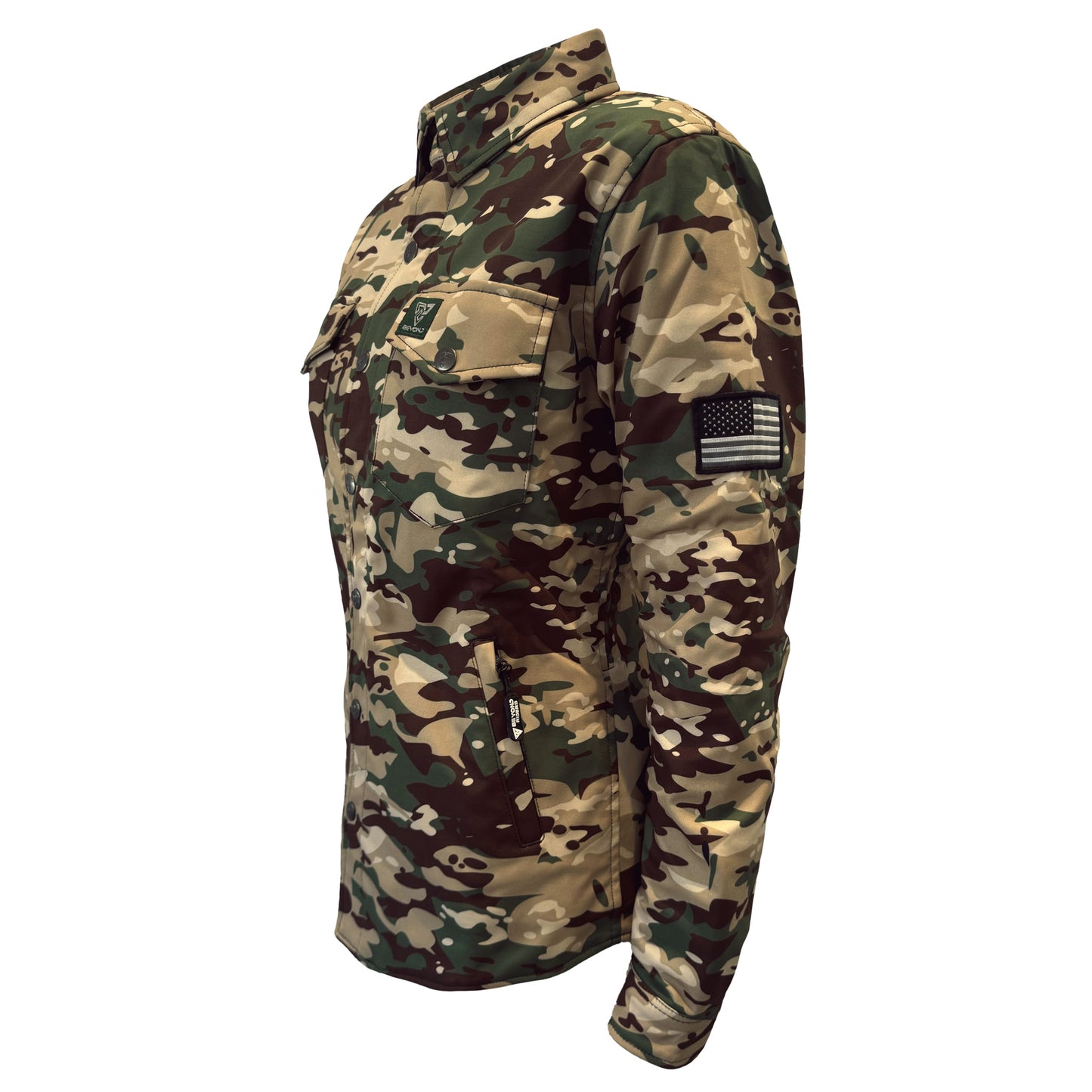 Protective SoftShell Winter Jacket for Women Camouflage Delta Four with Pads