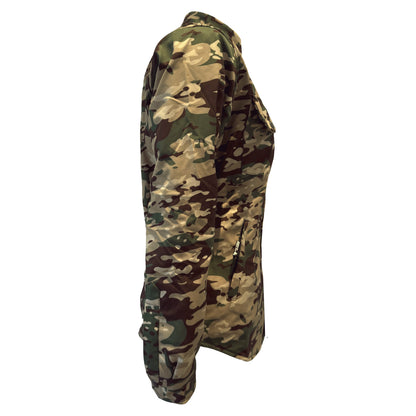 Protective SoftShell Winter Jacket for Women Camouflage Delta Four with Pads