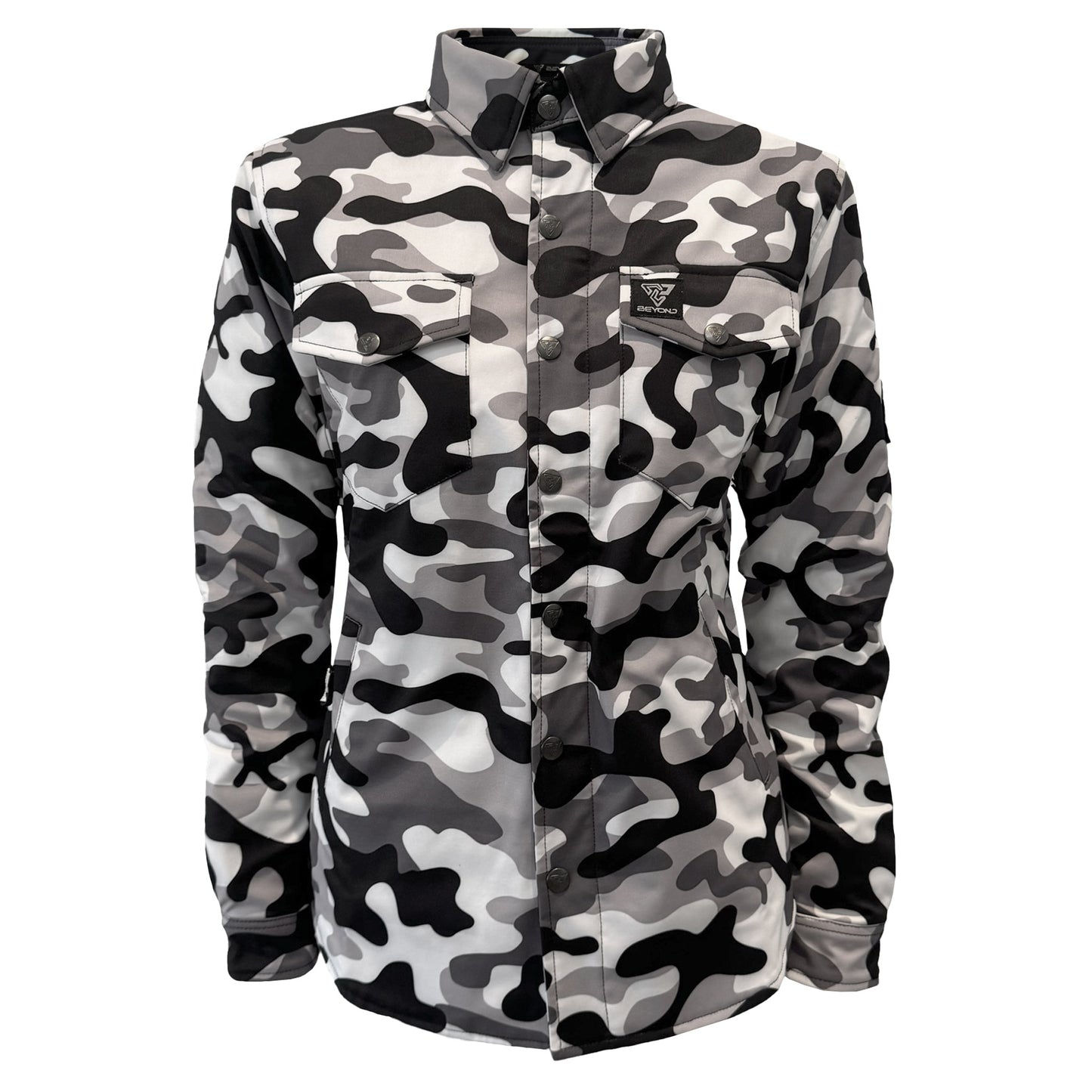 Protective SoftShell Winter Jacket for Women Camouflage SnowFox with Pads