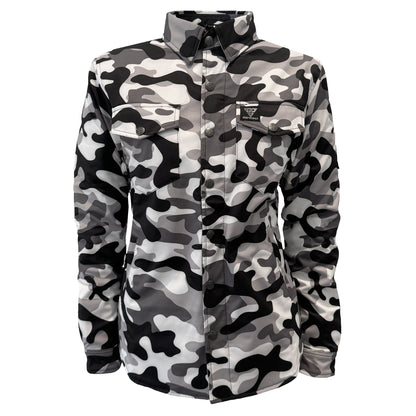 Protective SoftShell Winter Jacket for Women Camouflage SnowFox with Pads