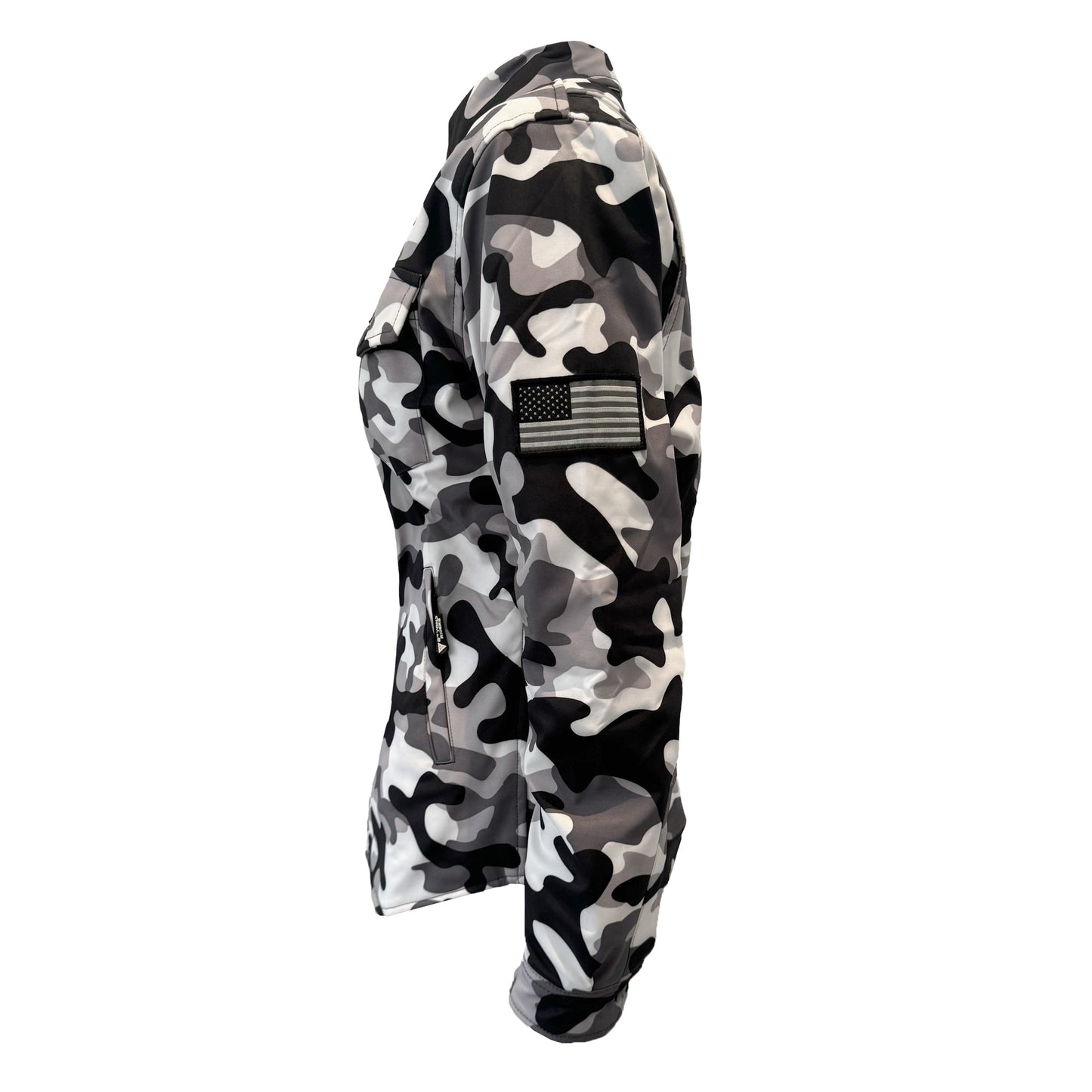 Protective SoftShell Winter Jacket for Women Camouflage SnowFox with Pads