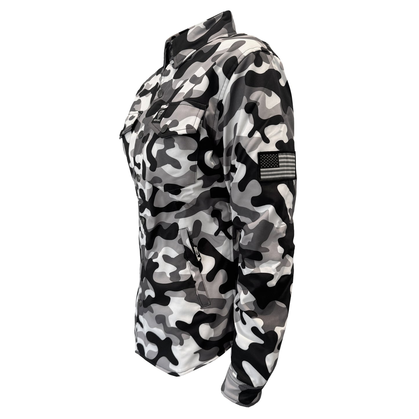 Protective SoftShell Winter Jacket for Women Camouflage SnowFox with Pads