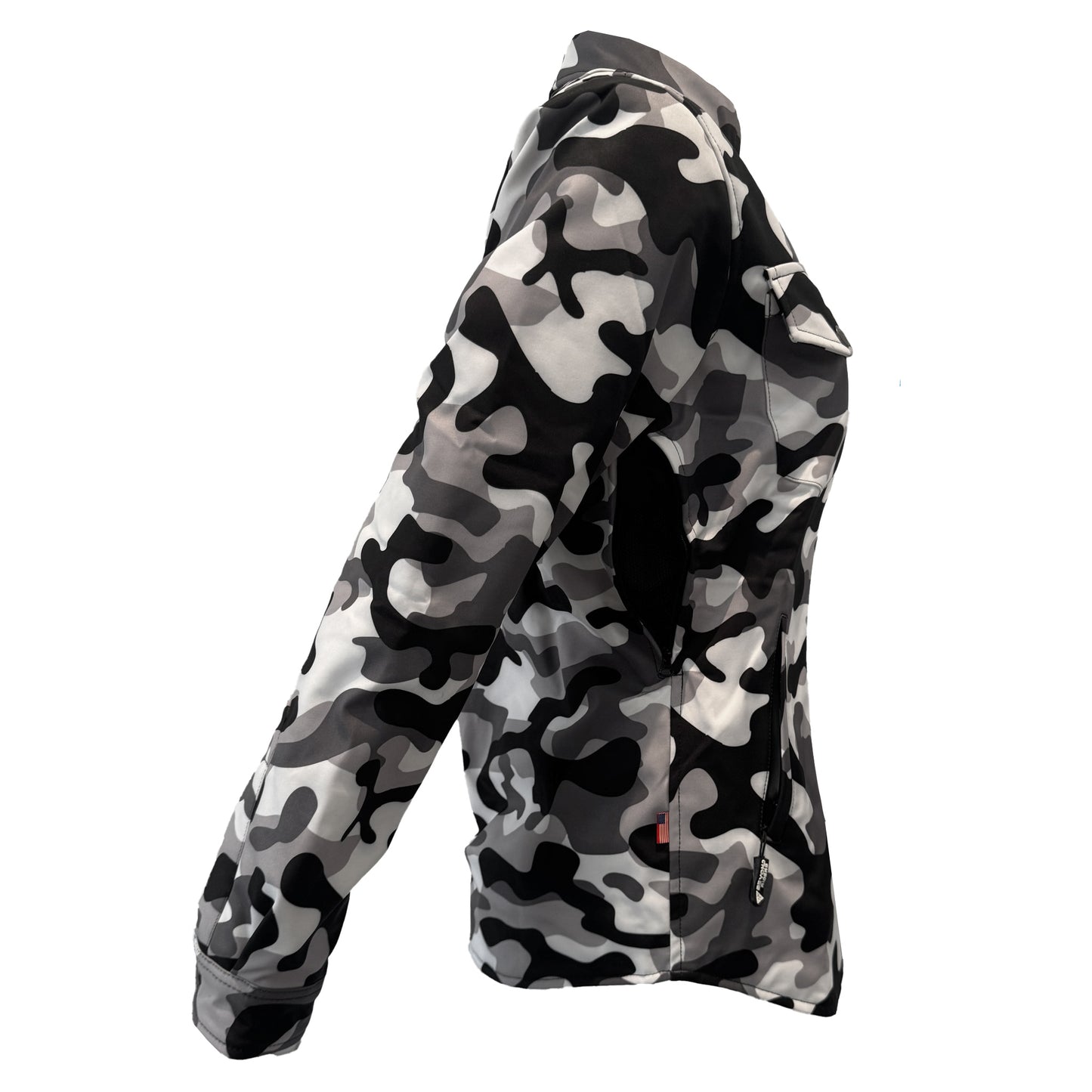 Protective SoftShell Winter Jacket for Women Camouflage SnowFox with Pads