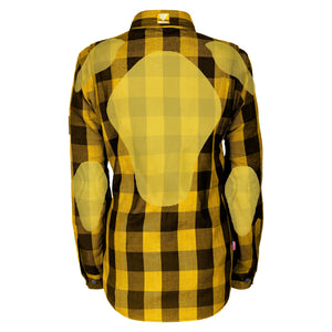 Protective Flannel Shirt for Women - Yellow Checkered