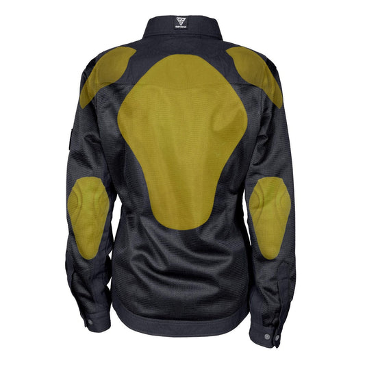 SALE Protective Summer Mesh Shirt for Women - Black Solid with Pads