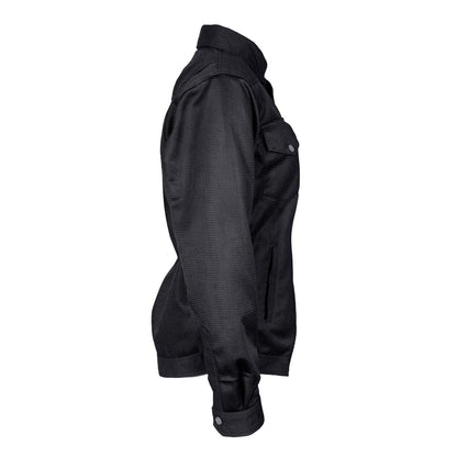 SALE Protective Summer Mesh Shirt for Women - Black Solid with Pads