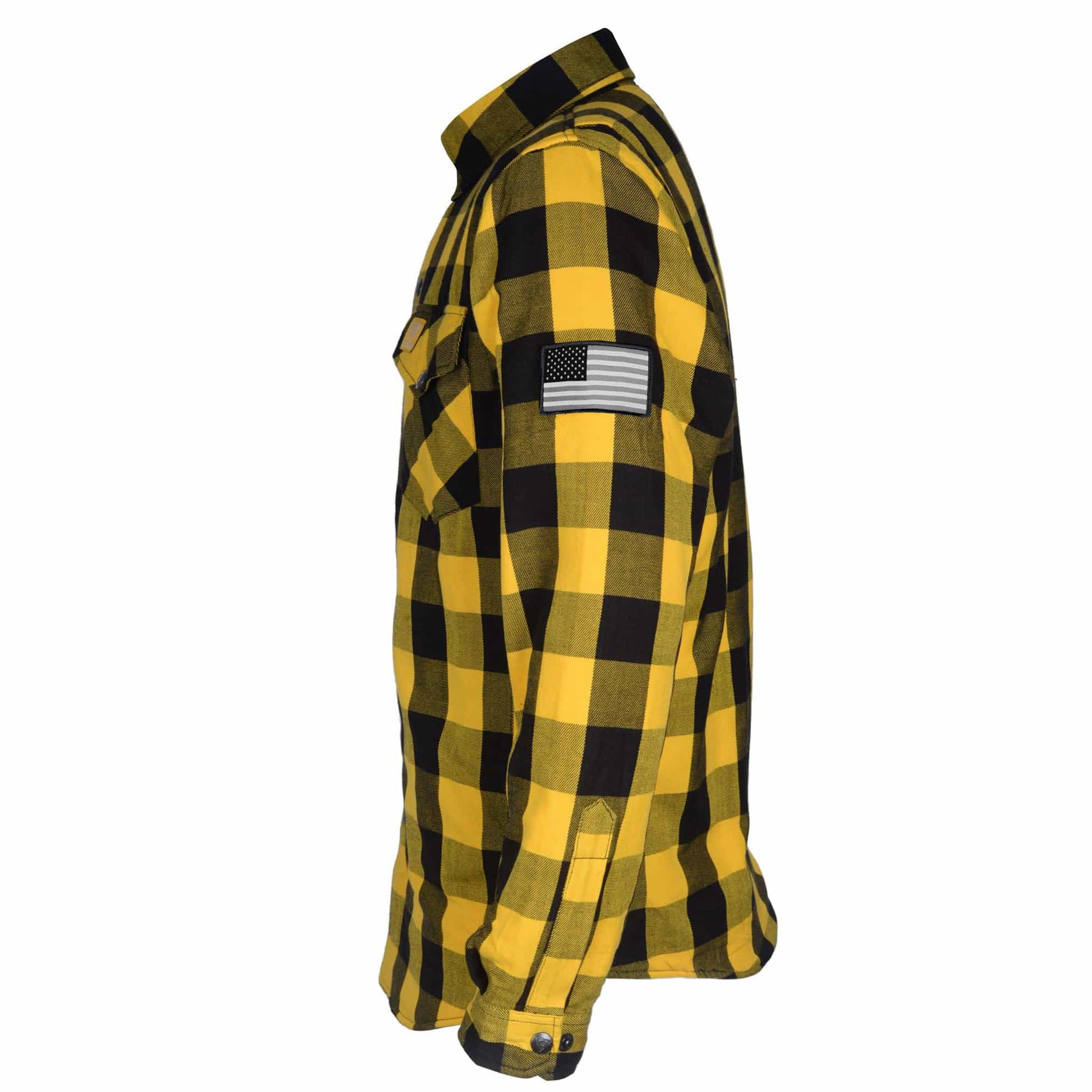 Yellow and black flannel jacket sale