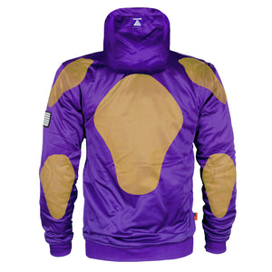 Purple Solid Ultra Protective Hoodie with Pads