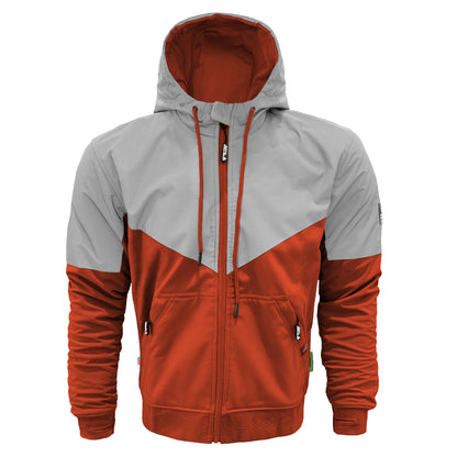 SoftShell Reflective Orange Eclipse Hoodie - with Pads