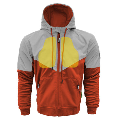 SoftShell Reflective Orange Eclipse Hoodie - with Pads