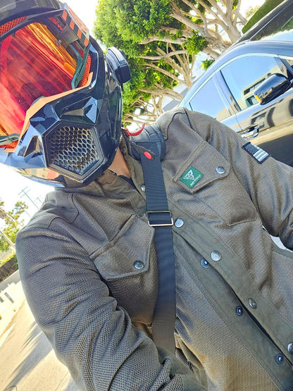 SALE Protective Summer Mesh Shirt for Women - Army Green Solid with Pads