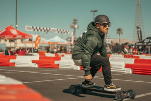 skateboarder-wearing-ultra-green-solid-hoodie