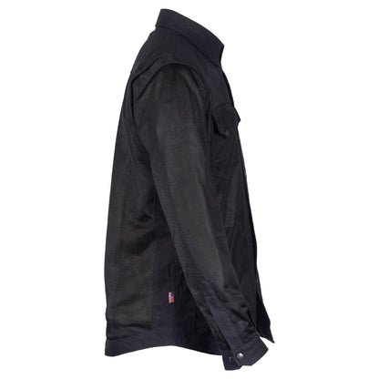 Protective Summer Mesh Shirt - Black Solid with Pads [Fast Shipping for USA]