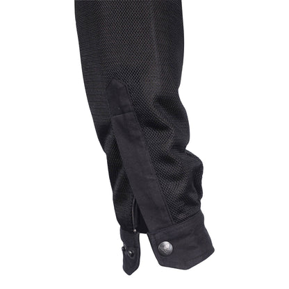 Protective Summer Mesh Shirt - Black Solid with Pads [Fast Shipping for USA]