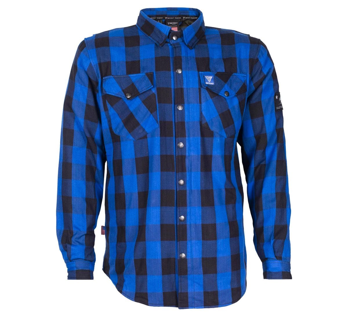 Protective Flannel Shirt - Blue Checkered with Pads