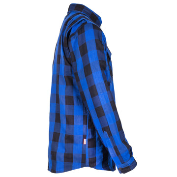 Protective Flannel Shirt - Blue Checkered
