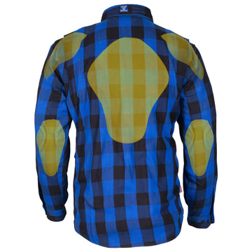 Protective Flannel Shirt - Blue Checkered