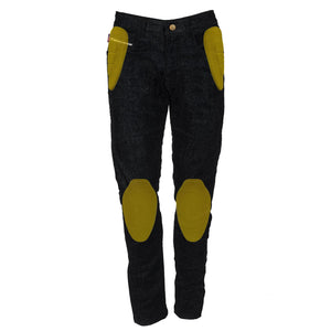 Straight Leg Protective Jeans - Black with Pads