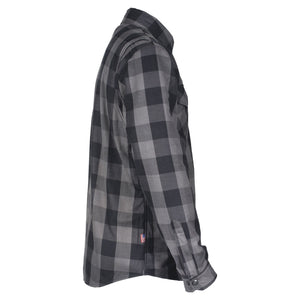 Protective Flannel Shirt - Grey Checkered with Pads