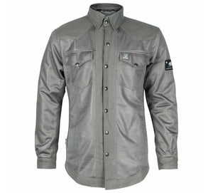 Protective Summer Mesh Shirt - Grey Solid with Pads