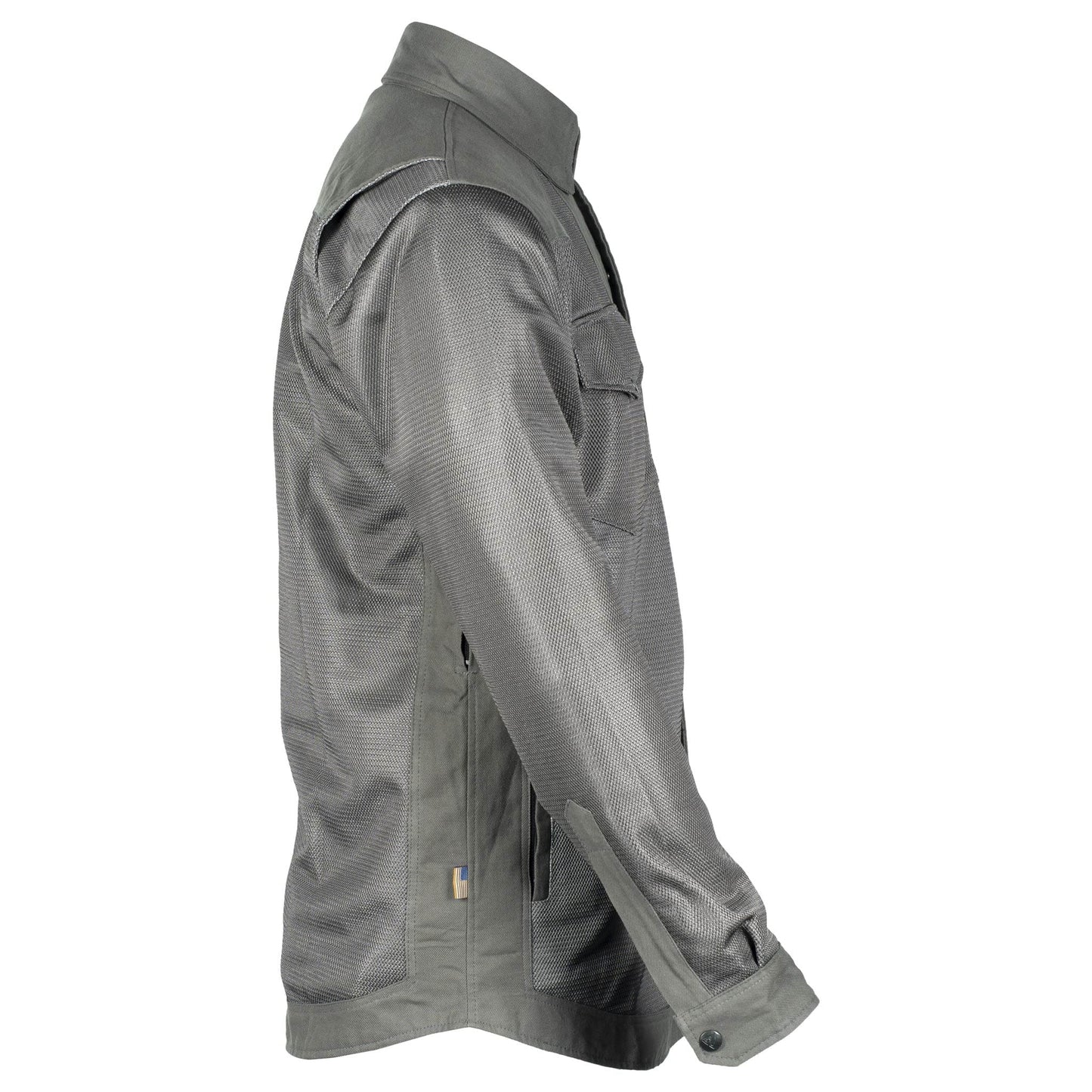Protective Summer Mesh Shirt - Grey Solid with Pads [Fast Shipping for USA]