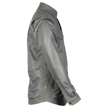 Protective Summer Mesh Shirt - Grey Solid with Pads [Fast Shipping for USA]