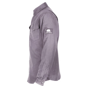 Protective Flannel Shirt - Grey Solid with Pads