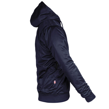 Navy Blue Solid Ultra Protective Hoodie with Pads