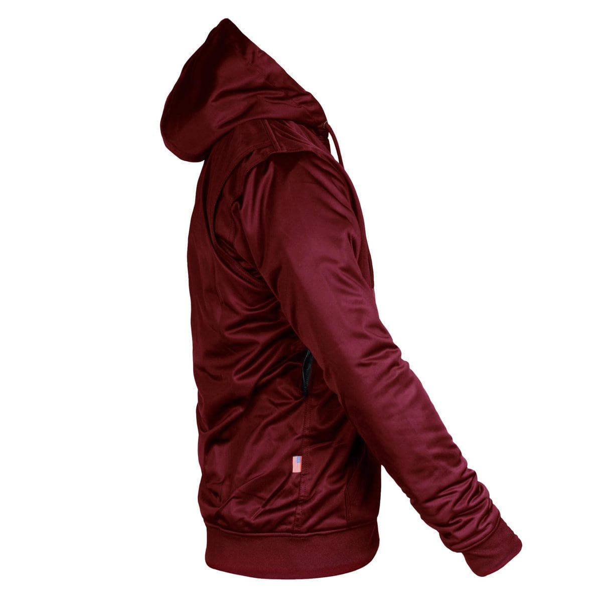 Red Maroon Solid Ultra Protective Hoodie with Pads