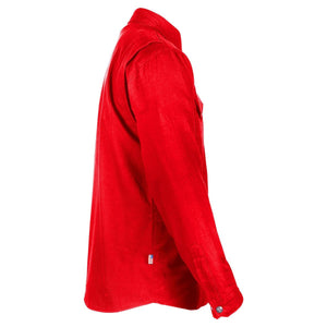 Protective Flannel Shirt - Red Solid with Pads