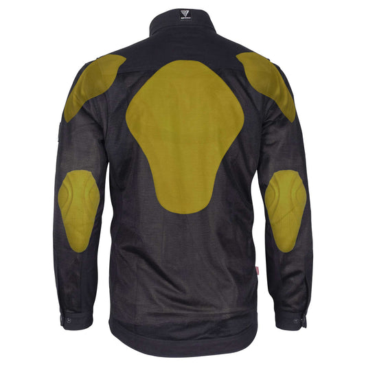 Protective Summer Mesh Shirt - Black Solid with Pads [Fast Shipping for USA]