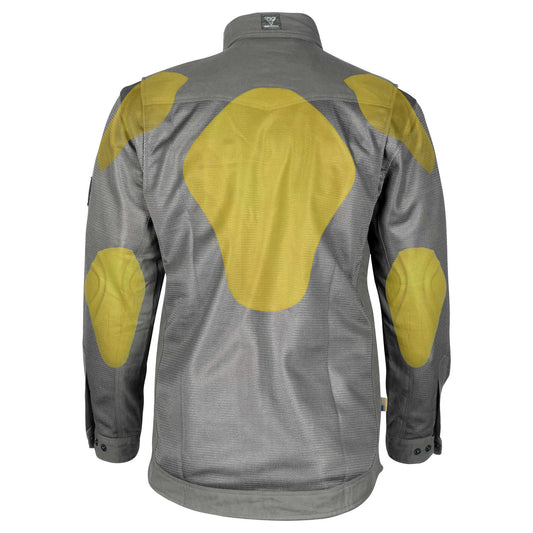 Protective Summer Mesh Shirt - Grey Solid with Pads [Fast Shipping for USA]