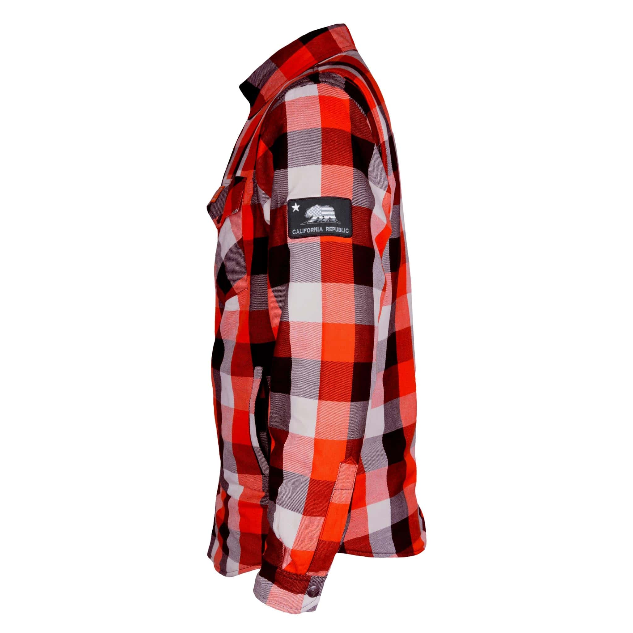 Protective Flannel Shirt "American Dream"  - Red, Black, White Checkered