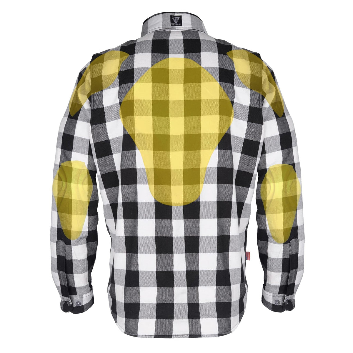 Beyond Riders Jacket Protective Flannel Shirt - Black & White Checkered with Pads – Beyond ...