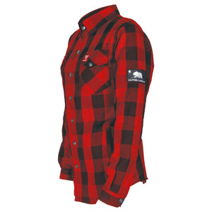 Protective Flannel Shirt for Women - Red Checkered